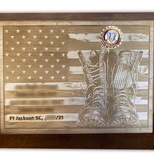 Boots & Flag Graduation Plaque