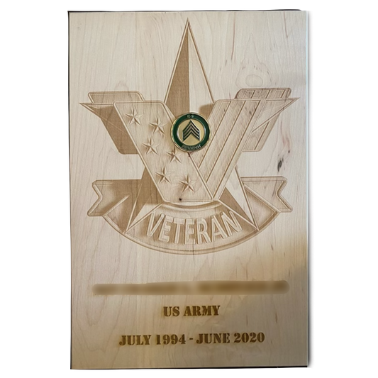 U.S. Army Veteran's Appreciation Plaque