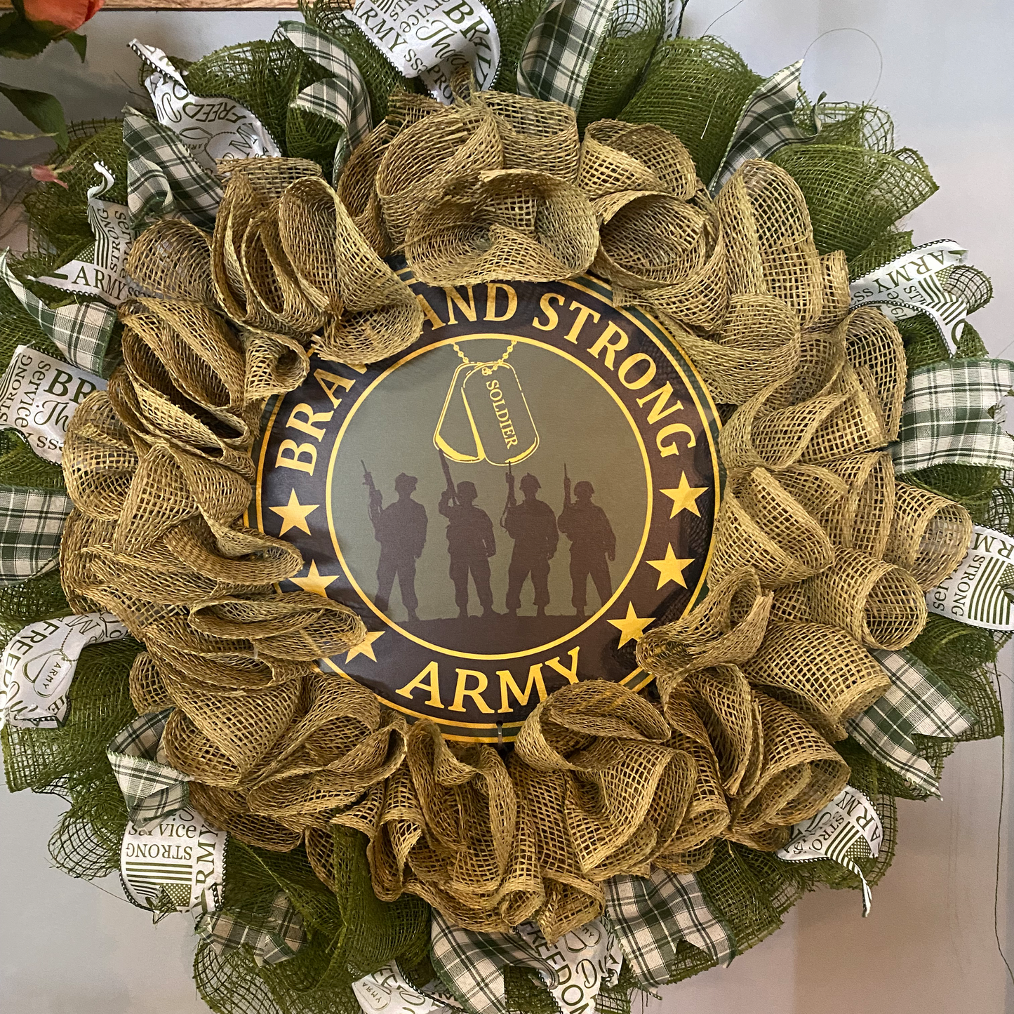 Puffy wreath – Army Strong